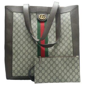 100% Authentic GUCCI Ophidia Brown W/P GG Canvas Shoulder Bag 940-08252025